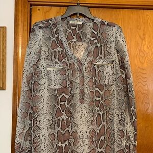 Snakeskin Print Blouse Danielrainn xl